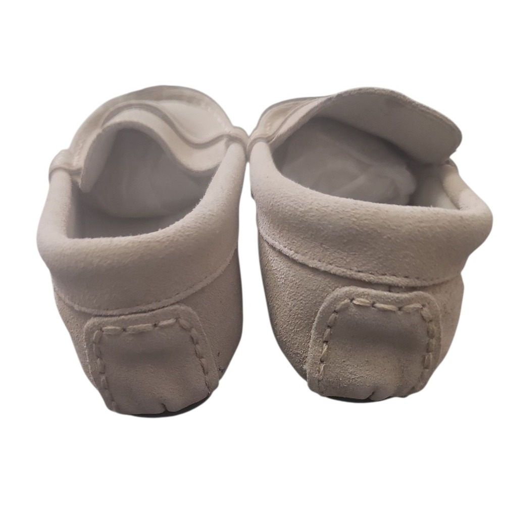 Kids Suede Moccasin Loafers in Beige - Comfortable Slip-On - Picture 3 of 4